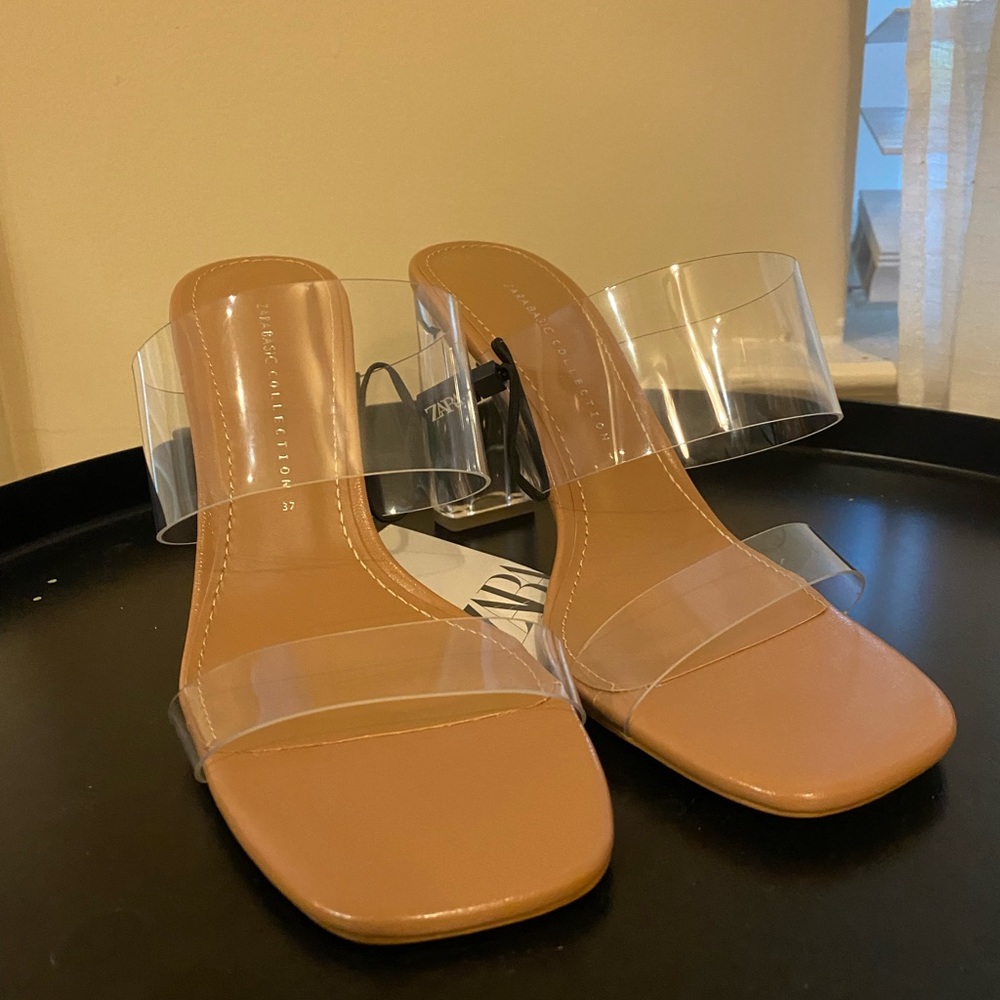 Zara Clear Lucite Heels